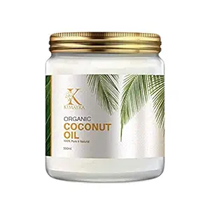 Kimayra World Organic Cold Pressed Coconut Oil with Natural Aroma of Coconut Oil for Hair & Dry Skin | Sulphate & Paraben free (500 ml)