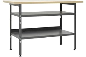 ‎VIDAXL vidaXL Stół roboczy, szary, 120 x 60 x 85 cm, stal