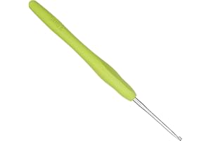 Coopay Crochets 2,0 mm, 1 pièce Crochet métallique coloré, crochets ergonomiques avec prise souple et aluminium de haute qualité, crochets pour mains arthritiques, crochet avec poignée en TPR