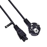 Câble D'alimentation Cordon Electrique pour Samsung Chromebook,Compaq E series, Lenovo ThinkPad, HP Spectre x360, Dell | alimentation IEC 320 C5 | EU (Euro) standard secteur cable AC 250v (5m)