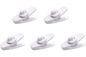 Verliked Clip Per Auricolari Da 5 Pezzi Clip Per Cavo Per Auricolare Clip Per Cavo Girevole Clip Per Cavo Per Auricolare bianco