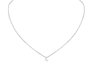 ChicSilver Initial A-Z Letter Choker Necklace for Women 925 Sterling Silver/Gold Plated Monogram Name Jewellery 16+2 Inch Extend Chain(with Gift Box)