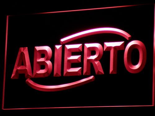 ADVPRO Cartel Luminoso i535-r Abierto Food Cafe Restaurant New Neon Light Sign