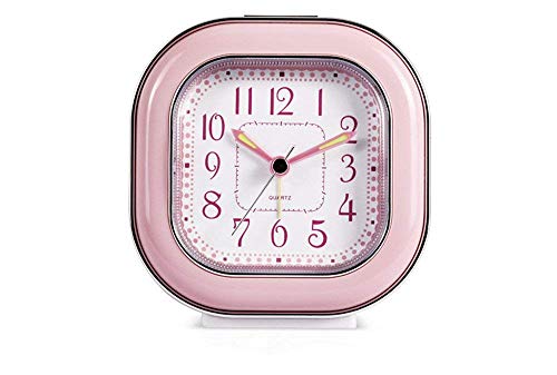 Preisvergleich Produktbild LOSKDMMJIO Armuhr-Einfache Musikstudent Mute Wecker Multifunktionslenwecker,Pink