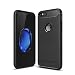 Produktbild iPhone 8 Plus Case Hülle Premium Weiche Karbonfaser Elastisch Schützendes Rückseiten-Case Fallschutz Rutschfest Kratzfest für Apple iPhone 8 Plus (Black)
