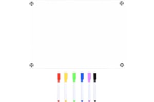 FANGEHONG Lavagna Magnetica Frigo Transparente A4, Lavagna per Pianificazione dei Pasti, Lavagnetta Trasparente Magnetica Cancellabile Cucina Frigorifero, con 6 Pennarelli, 30x20cm, per Menu Lista Della Spesa