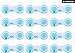 0-Degree Baby Safety Lock Latch, 12 Pcs , Blue RS.549.00
