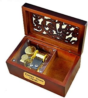YoutangCreative Hollow Wood 18-note Wind-up Musical Box,Musical Toys,Tune:For Elise