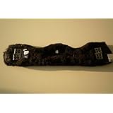 Mattes Sattelgurt-Kurzgurt, asymmetrisch, Lammfell abnehmbar, schwarz Größe 60 cm