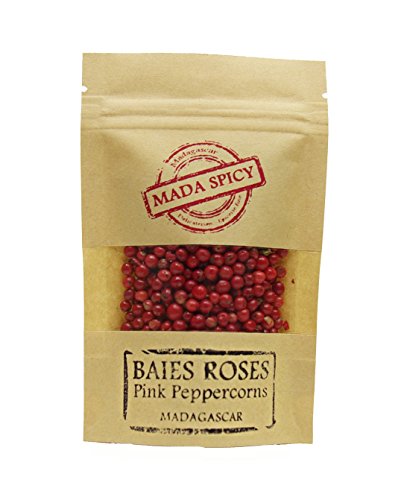 Baies roses qualité gourmet de Madagascar 80gr"Agriculture Durable" sachet refermable.