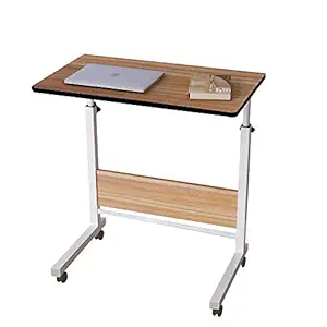 VMS Office Buddy Adjustable Bedside Portable Table Cart Tray with Adjustable Height, Studying Overbed Breakfast and Sofa Table