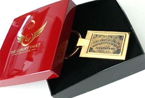 Ouija Board Real Gold 24k covered Keyring in gift case Boxed Spirit Board Keychain