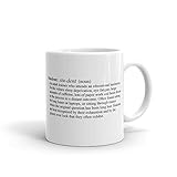 Diseño personalizado Estudiante definición taza de cerámica, de color blanco 11 oz
