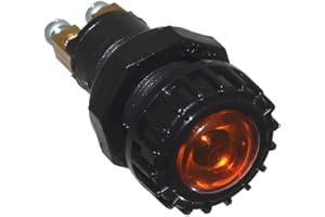 1x Anzeige Leuchte GELB 12V Neu Einbau 17mm Loch Kontroll Lampe Beleuchtung Traktor Old-Harvest