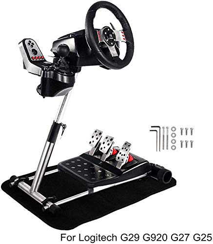Preisvergleich Produktbild FlowerW Einstellbarer Racing Lenkradständer für Logitech G27 G25 G29 G920 Edelstahl Racing Simulator Lenkradständer Rahmen Racing Wheel Stand