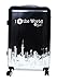 Tramp & Badger 100% polycarbonate, 360° Rotating Wheels, I The World My Style Printed Pattern Non-Breakable & Extra Light Weight Trolley Bag- Multi-Colour (Size-20" Cabin Size)-( with 1 year warranty ) RS.3344.00