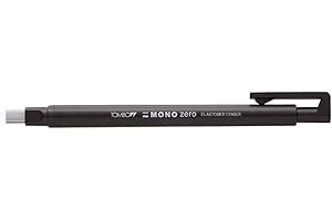 ‎TOMBOW Tombow EH-KUS11 Präzisionsradierer MONO zero nachfüllbar eckige Spitze, 2.5 mm x 5 mm, schwarz
