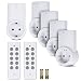 Produktbild Etekcity Funksteckdosen Set aus 5 x Funksteckdose mit 2 x Fernbedienung, Funkschalt Set Selbstlern-Funktion, 2300 Watt für Licht, Haushaltsgeräte, Reichweite 30m, Weiß
