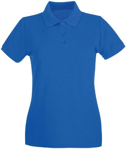Ladies Pique Polo T Shirts Sizes 8 to 22 - WORK CASUAL SPORTS LEISURE (10 / S, ROYAL BLUE)
