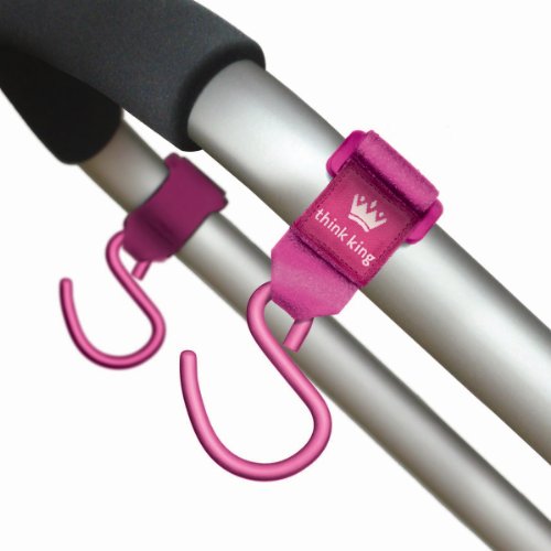 Think King Mighty Buggy Hooks, Pink, 2 Count by Think King