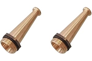 Yardwe Manguera Jet Boquilla 1/2 Pulgadas Cobre Alta Presión Jardín Manguera Jet Spray para limpieza 2 piezas