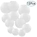 Produktbild Papierlaterne, 12 Stück weiße Papier Laterne Lampion Schöne Lampenschirme für Hochzeit Geburtstag Gartenparty Dekoration - (verschiedene Größen)
