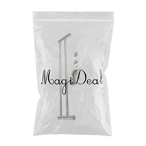 MagiDeal 2-armig Edelstahl Handtuchstange Handtuchhalter Wandmontage Badetuchaufhänger für Badezimmer Dusche Küche – Länge 60cm - 2