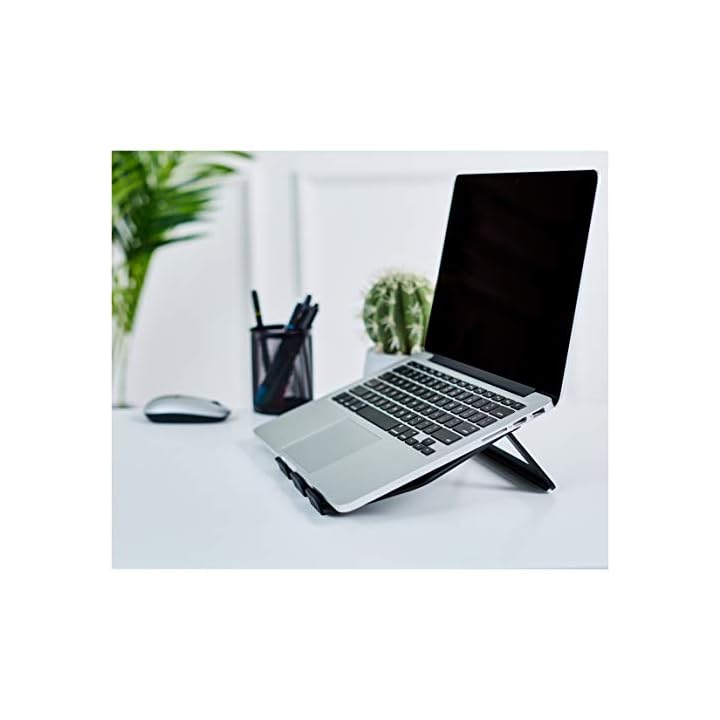 Amazon Basics - Faltbarer Laptop-Ständer aus Aluminium für Laptops bis