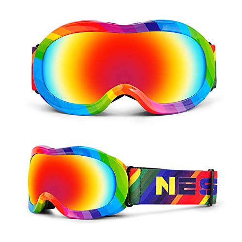 Professional Children Snowboard Goggles Kids Ski Goggles Skiing Glasses Eyewear Anti-fog Snow Glasses for 3-13 years