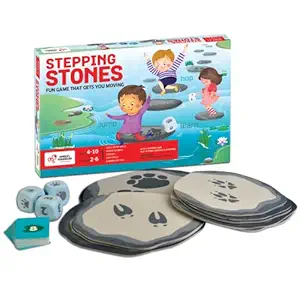 Chalk And Chuckles, Stepping Stones Fun Party Game for Kids Age 4-8 Year, Active Movement Math Game, Educational Activity Kit for Boys and Girls