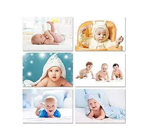 Paper Plane Design New Born Baby Girl/Boy Poster for Wall Pregnant Women Cute Large Posters in Room Bedroom with Big Size Matt Finish, Size - 12 x 18 Inch, Set of 6 Photo