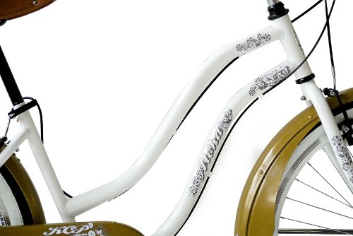 26″ BEACHCRUISER ALOHA 2.0 DAMENFAHRRAD 6 Gang SHIMANO weiss RETRO LOOK – 66,0 cm (26 Zoll) - 3