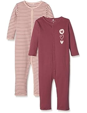 NAME IT Baby-Mädchen Schlafstrampler, 2er Pack