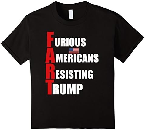 Kids Furious Americans Resisting Trump Funny Political T-Shirt 6 Black