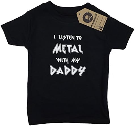 Metallimonsters 'I listen to Metal with my Daddy' black T-shirt (6-12 months)