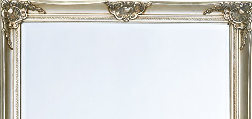 Spiegel Wandspiegel mit Facettenschliff Holzrahmen 80×180 cm Silber TANJA - 2