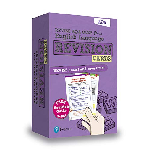 Pearson REVISE AQA GCSE English Revision Cards (with free online Revision Guide) - 2023 and 2024 exams: for home…