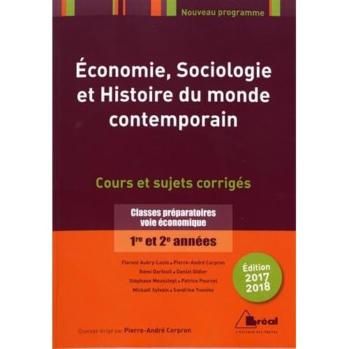 Economie, sociologie, histoire du monde contemporain 2017-2018