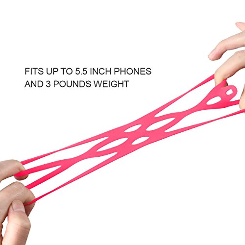 ROCONTRIP Custodia Telefono Imbracatura A Mano Libera Supporto Cordino per iPhone 6 6S 6 Plus iPhone 6S Plus, iPhone 7 and 7 Plus, Samsung, 4.7-5.5 pollici, Silicone (anguria rosso)
