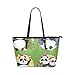 Produktbild Nettes chinesisches Panda Andenken Geschenk großes tragbarer Handgriff Handhandbeutel beutet kausale Handtaschen mit Reißverschluss Schulter Einkaufen Geldbeutel Gepäck Organisator Arbeit Dame