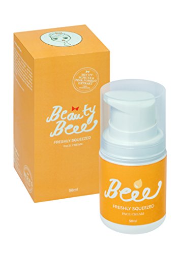 BEAUTY BEEE Gesichtspflege „Beee Freshly Squeezed“ für seidig weiche Haut | Aus Besten natürlichen Inhaltsstoffen | Mildes Hautpeeling | Wirkt Antibakteriell, reich an Vitamin C | 50g