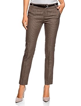 oodji Ultra Damen Hose Basic mit Gürtel