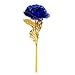 Produktbild Onerbuy Kreatives Muttertagsgeschenk 24K Goldfolie Rosenblume Vollblütengeschenke, Romantisches Geschenk für Sie mit Kasten, Handgefertigt und Liebe Last Forever (Blau)