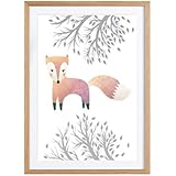 Druck für Kinderzimmer- Fuchs im Wald - A4 Größe