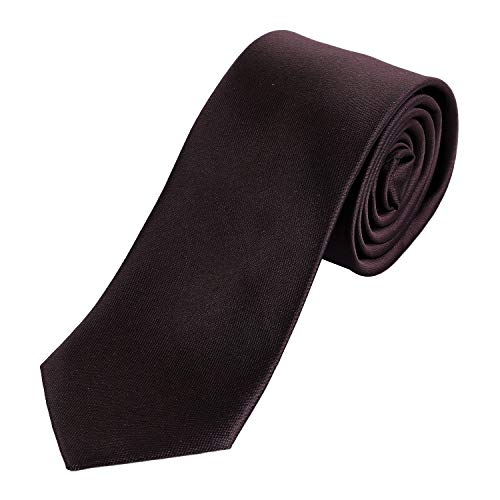 DonDon hombres corbata 7 cm business professional classica hecho a mano marrón para la oficina o eventos festivos