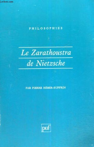 couverture de : Le 'Zarathoustra' de Nietzsche