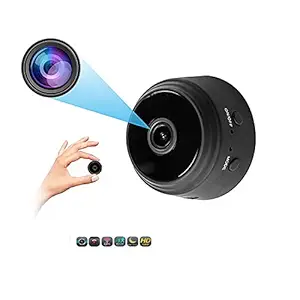 Asleesha High Focus Spy Magnet Camera Full HD Mini Spy WiFi Magnetic Live Stream Night Vision IP Wireless 1080P Audio Video Hidden Nanny Camera for Home Offices Security (Black)