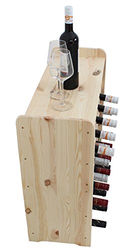Weinregal Weinregal Holz Flaschenregal für 24 + Ablage Flaschen NEU!!! - 3