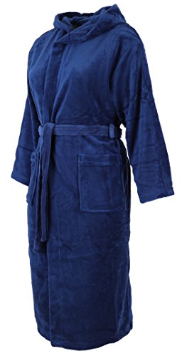 Betz flauschiger Saunamantel Kapuze UNISEX Wellness- Hotel- Bademantel Damen Herren Größen S – XXL