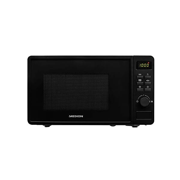 MEDION Mikrowelle, 20 Liter, 700 Watt, 8 Automatikprogramme, Auftaufunktion, MD 18688, schwarz